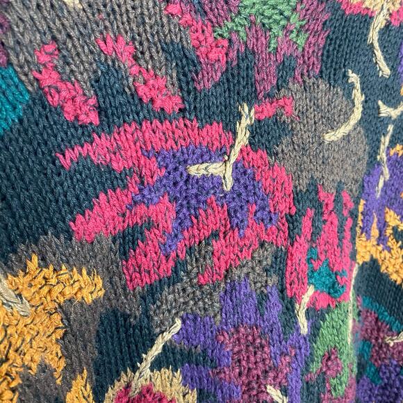 Vintage 90s Signature by Northern Isles Hand Knit Ramie Cotton Sweater Size XL - Picture 2 of 5